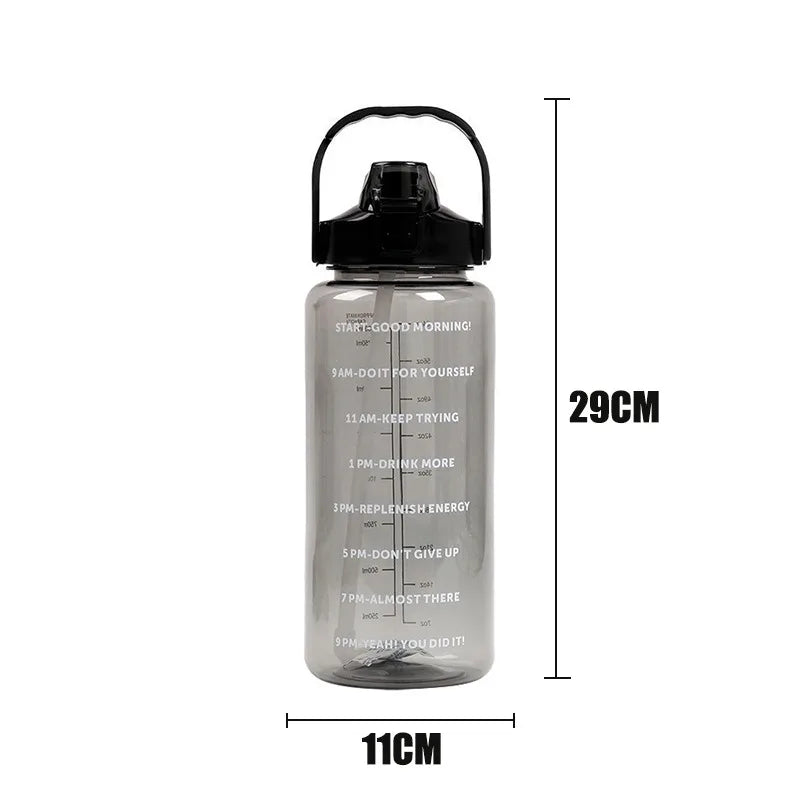 2L Ultra-Portable Straw Water Bottle – Perfect for Travel, Fitness, and Everyday Use. Stay Hydrated in Style!