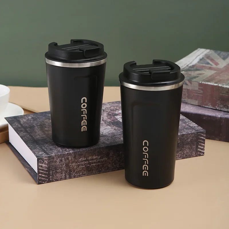 Stainless Steel Leak-Proof Travel Mug – Coffee & Tea Thermos for Office & On-the-Go!