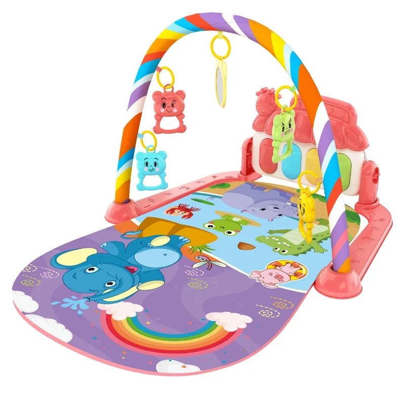 Baby Activity Gym with Piano & Play Mat – Early Education Toy for Newborns!