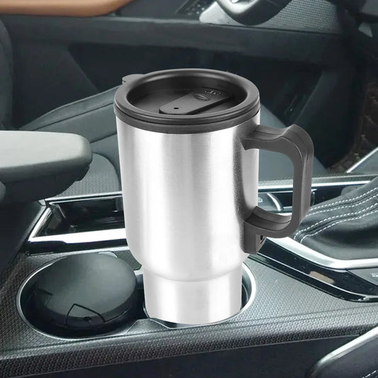 12V Electric Car Kettle – 450ml Stainless Steel, Fast Heating for Coffee, Tea on the Go!