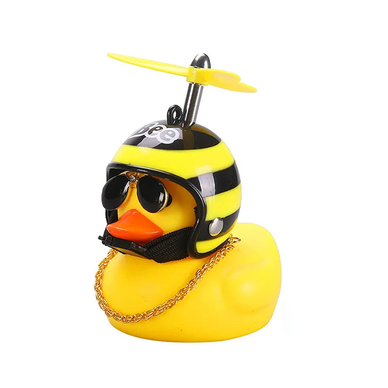 Adorable Duck with Helmet – Fun Motorcycle Rider Car Decor, Perfect for Cycling & Biker Vibes!