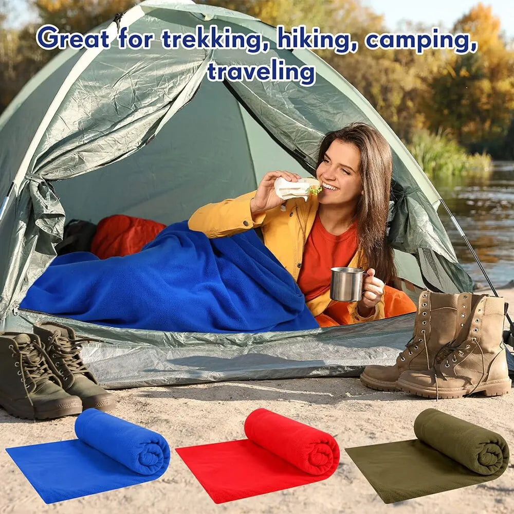 Ultra-Light Fleece Sleeping Bag Liner – Warm & Portable for Camping!