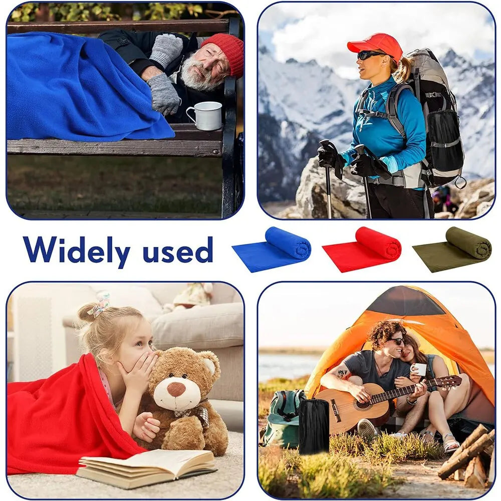 Ultra-Light Fleece Sleeping Bag Liner – Warm & Portable for Camping!