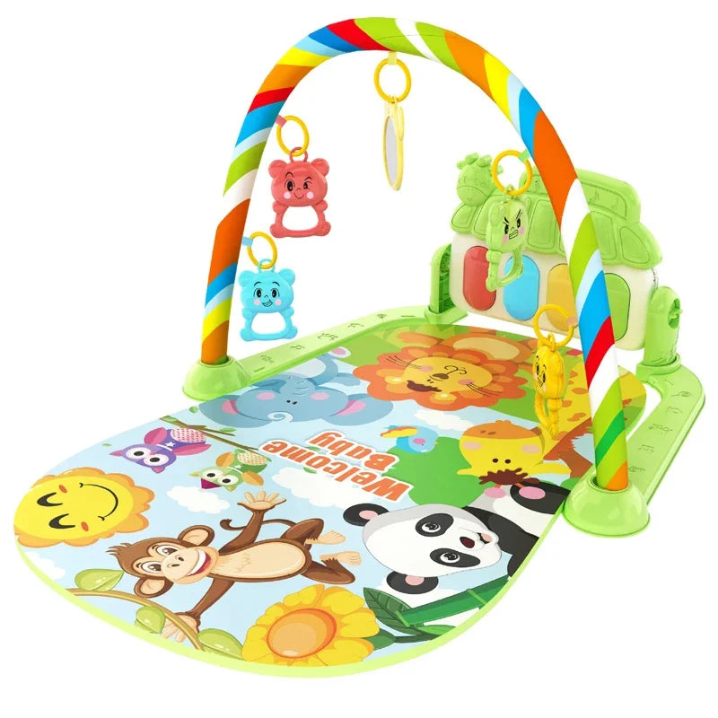 Baby Activity Gym with Piano & Play Mat – Early Education Toy for Newborns!