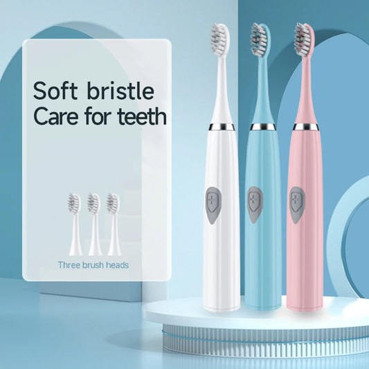 Electric Toothbrush – Soft bristles, waterproof, long battery life, and smart care!