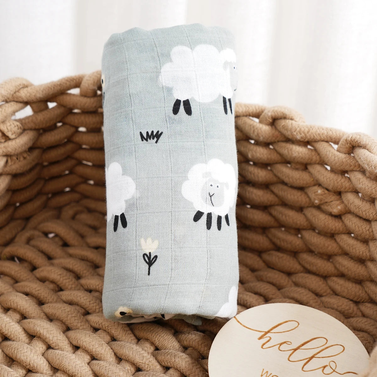 Cozy Bamboo Cotton Muslin Swaddle – Soft, Cute, and Perfect for Baby's Skin!