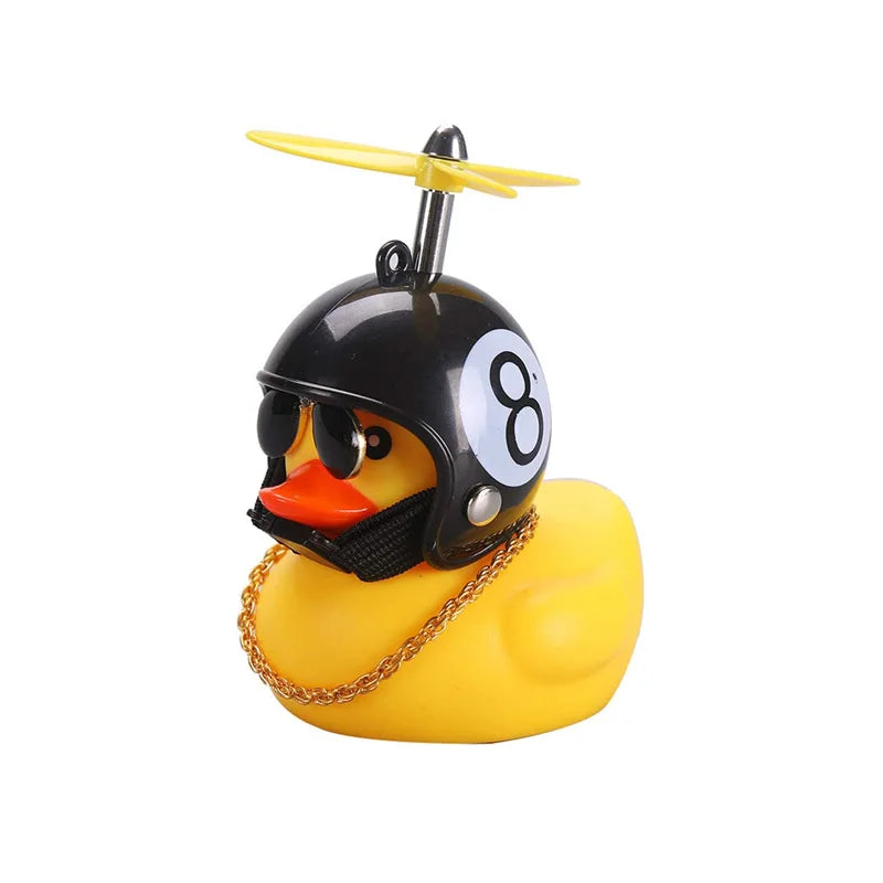 Adorable Duck with Helmet – Fun Motorcycle Rider Car Decor, Perfect for Cycling & Biker Vibes!