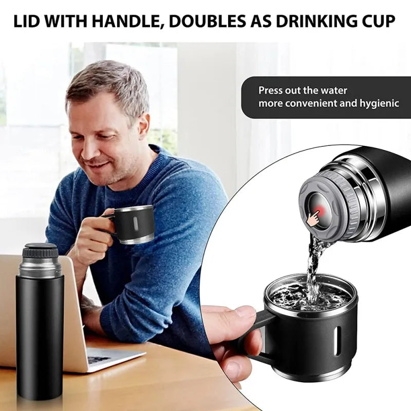 500ML Stainless Steel Vacuum Insulated Bottle – Stylish Coffee Mug & Thermos Gift Set!