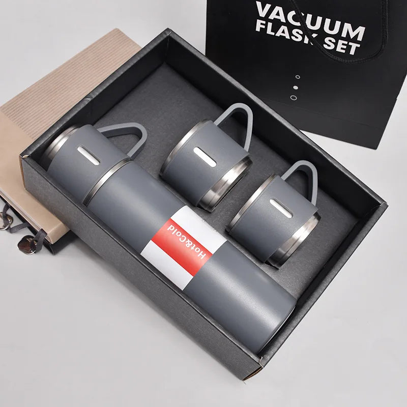 500ML Stainless Steel Vacuum Insulated Bottle – Stylish Coffee Mug & Thermos Gift Set!