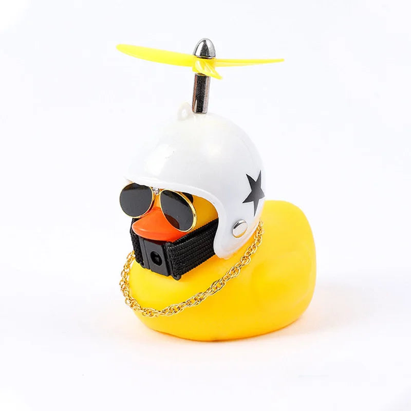 Adorable Duck with Helmet – Fun Motorcycle Rider Car Decor, Perfect for Cycling & Biker Vibes!