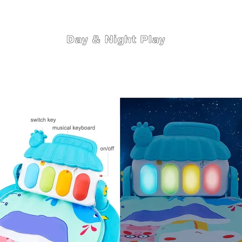 Baby Activity Gym with Piano & Play Mat – Early Education Toy for Newborns!