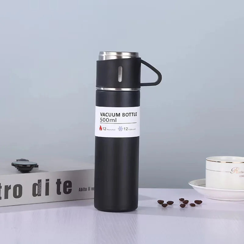 500ML Stainless Steel Vacuum Insulated Bottle – Stylish Coffee Mug & Thermos Gift Set!