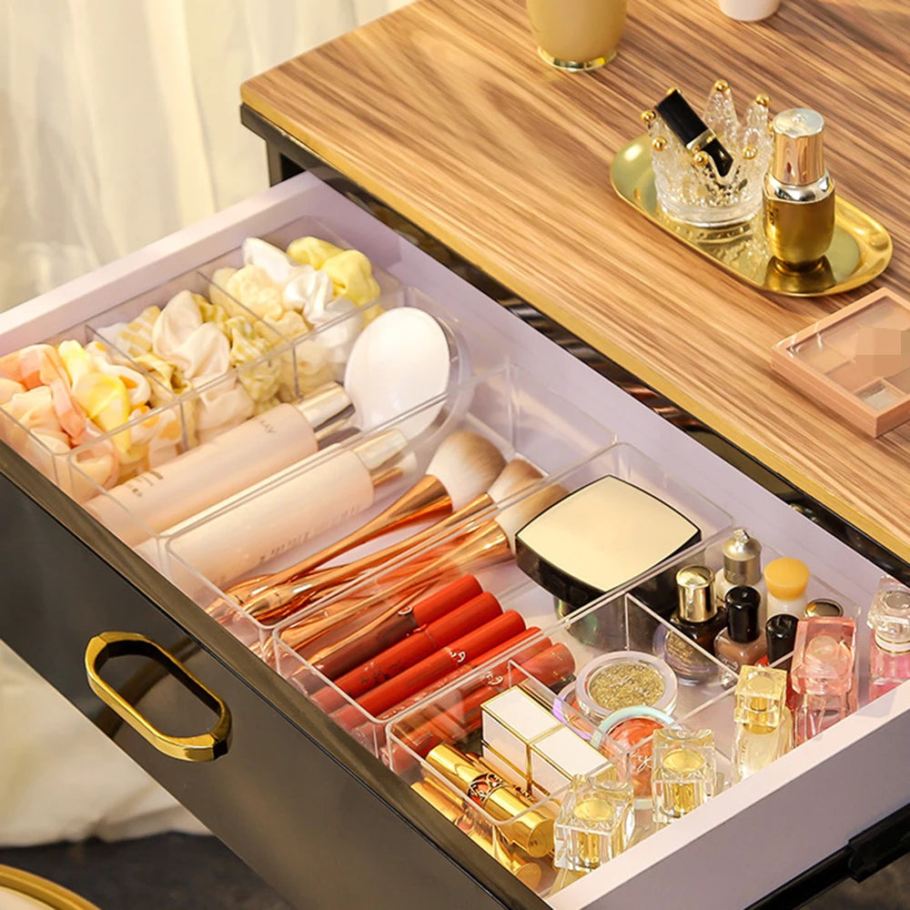 Clear Acrylic Makeup Organizer – Layered Storage!