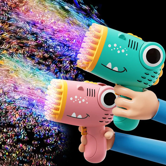 40-Hole Dinosaur Bubble Machine – Electric Bubble Gun for Outdoor Fun & Parties!