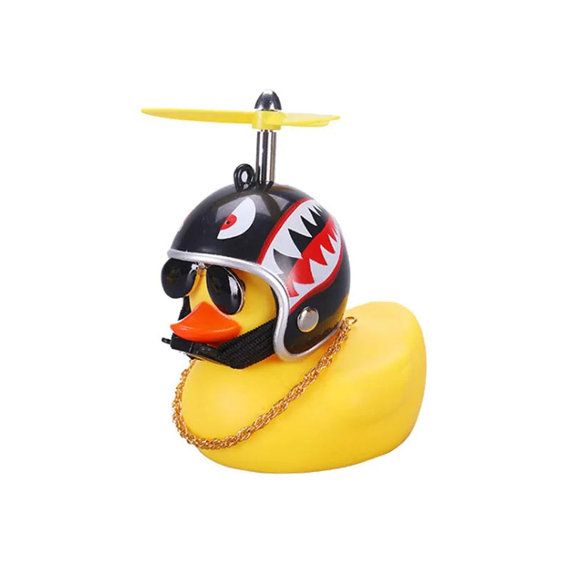 Adorable Duck with Helmet – Fun Motorcycle Rider Car Decor, Perfect for Cycling & Biker Vibes!