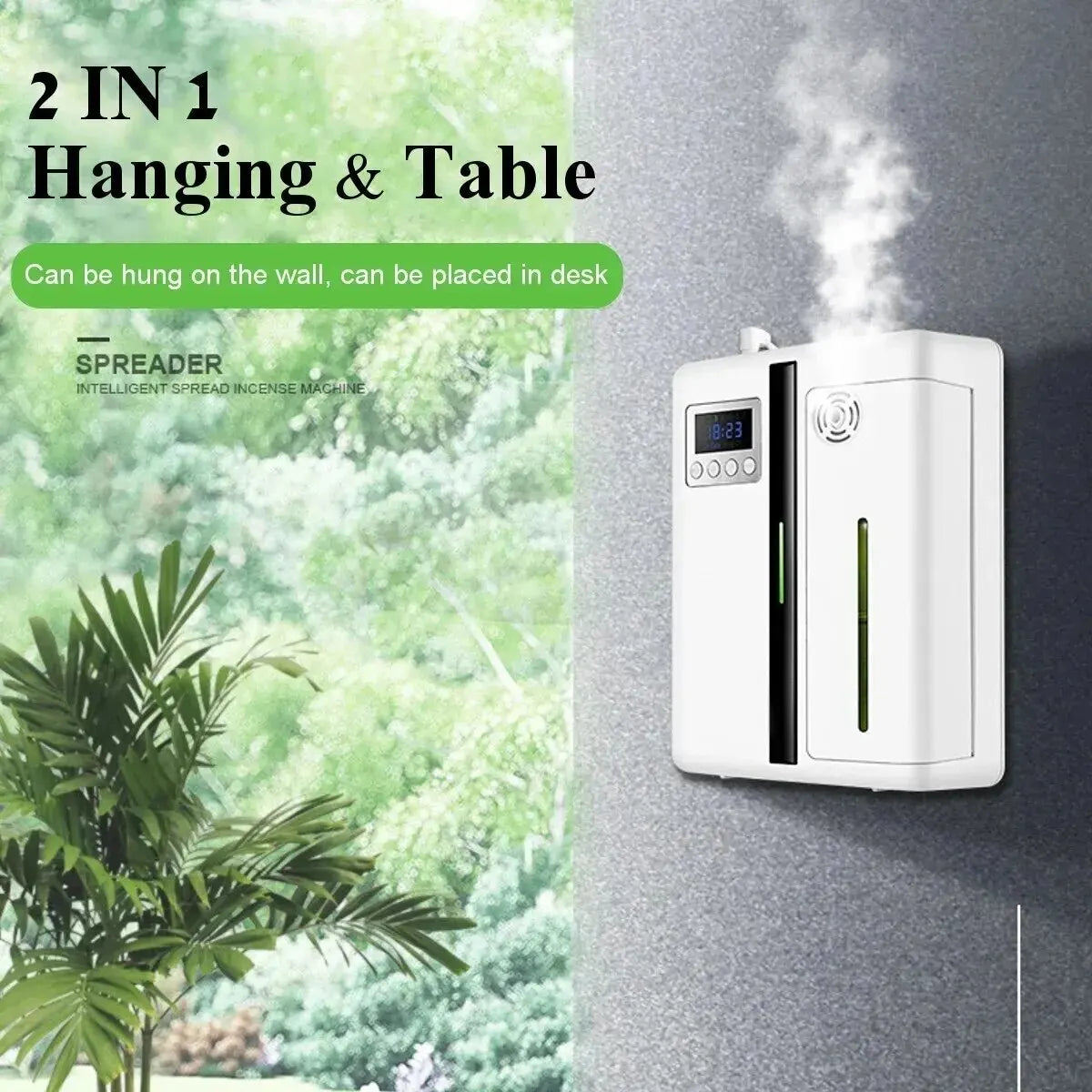 Smart Waterless Scent Diffuser – Bluetooth, Wall-Mounted, & Ideal for Essential Oils in Your Home or Hotel!