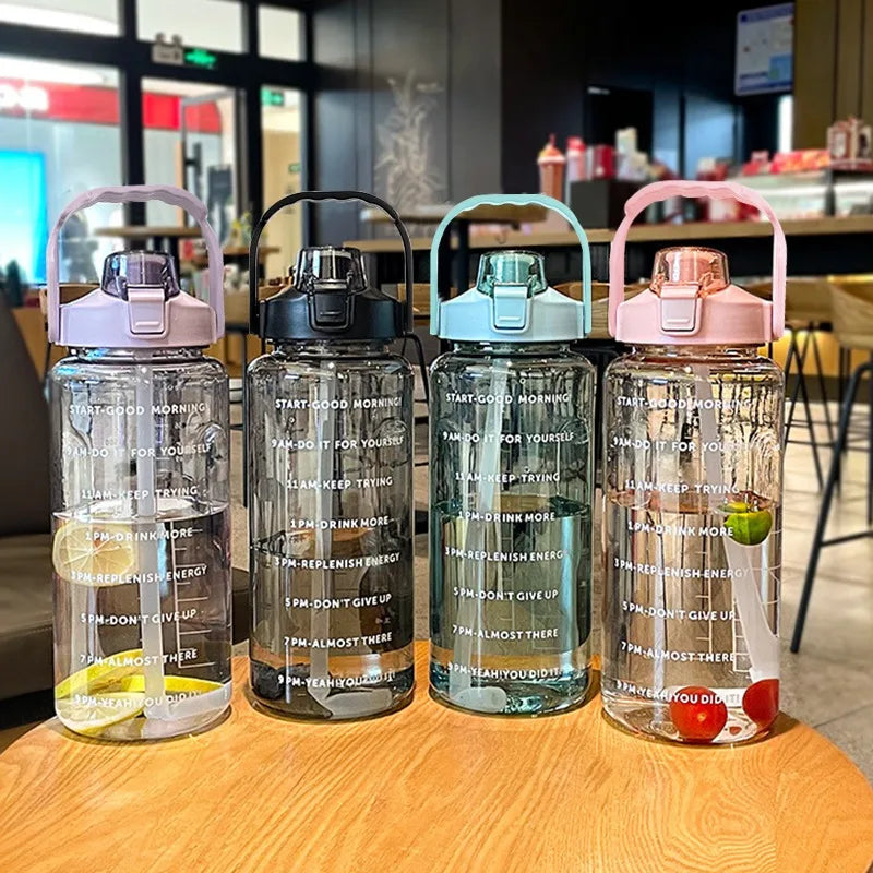 2L Ultra-Portable Straw Water Bottle – Perfect for Travel, Fitness, and Everyday Use. Stay Hydrated in Style!