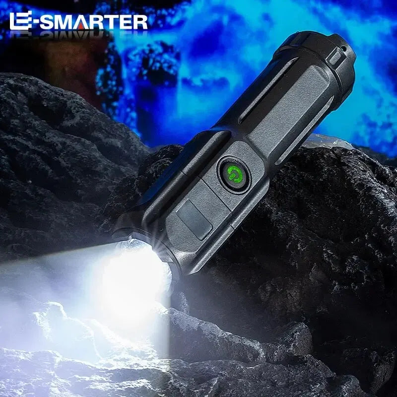 4-in-1 LED Tactical Flashlight: Strong, Zoomable, USB Rechargeable, and Long-Range—Perfect for Camping and Outdoor Adventures!