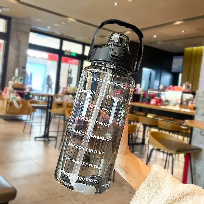 2L Ultra-Portable Straw Water Bottle – Perfect for Travel, Fitness, and Everyday Use. Stay Hydrated in Style!