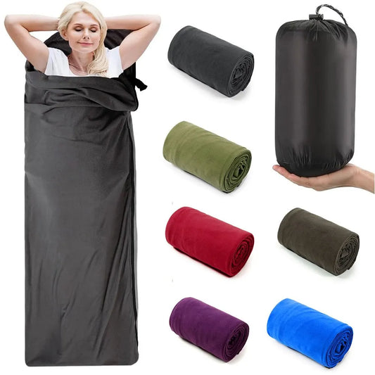 Ultra-Light Fleece Sleeping Bag Liner – Warm & Portable for Camping!