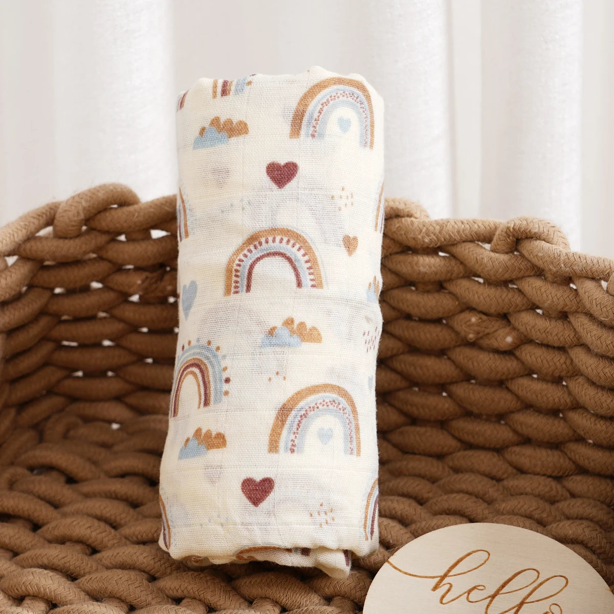 Cozy Bamboo Cotton Muslin Swaddle – Soft, Cute, and Perfect for Baby's Skin!