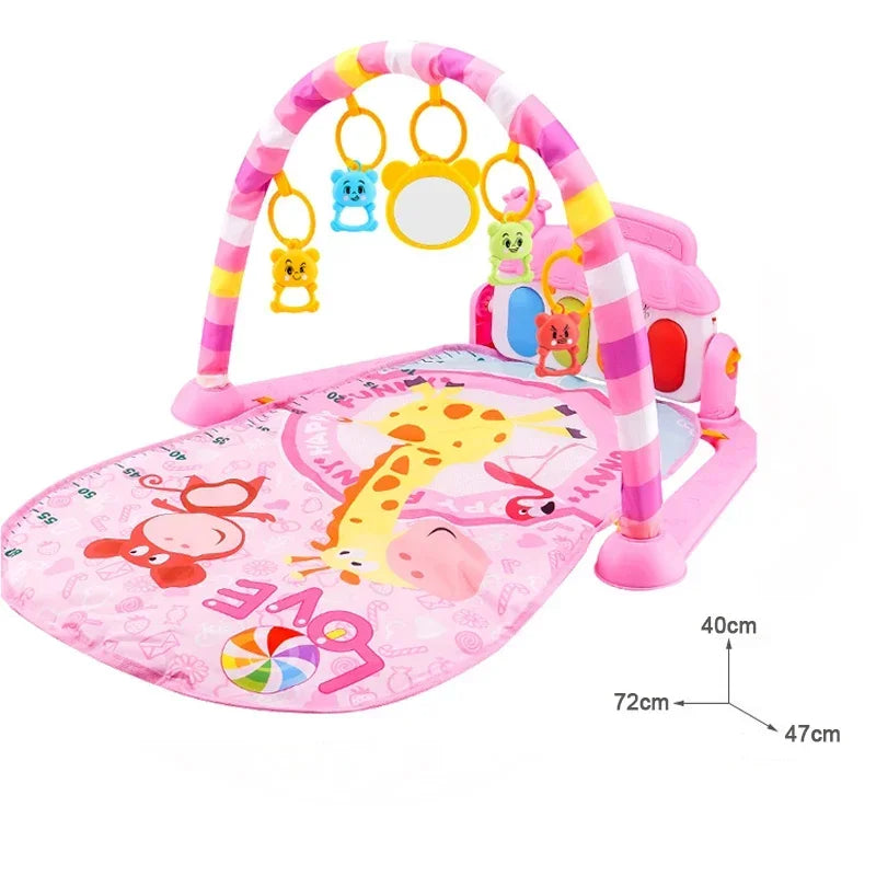 Baby Activity Gym with Piano & Play Mat – Early Education Toy for Newborns!