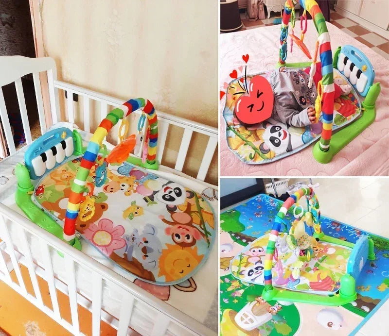 Baby Activity Gym with Piano & Play Mat – Early Education Toy for Newborns!