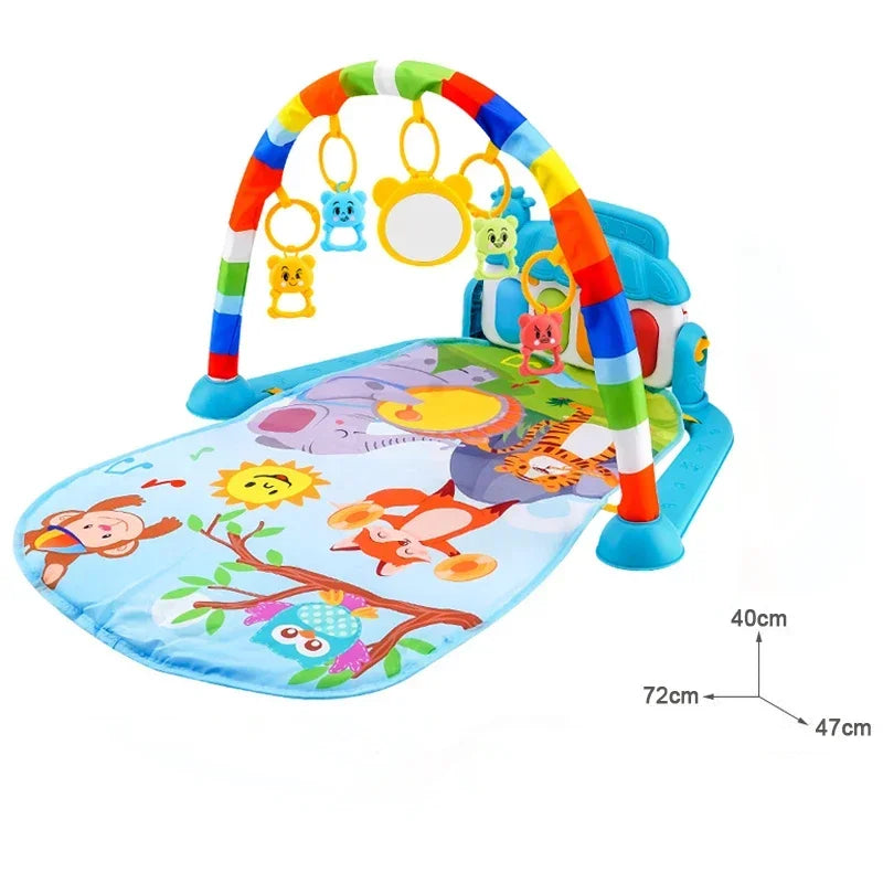 Baby Activity Gym with Piano & Play Mat – Early Education Toy for Newborns!