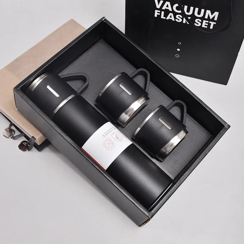 500ML Stainless Steel Vacuum Insulated Bottle – Stylish Coffee Mug & Thermos Gift Set!